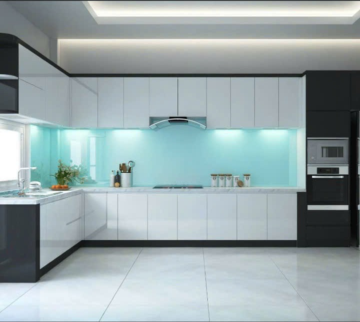 Thi công mẫu tủ bếp nhựa B44