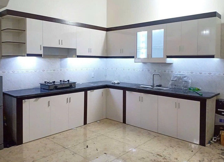 Thi công mẫu tủ bếp nhựa B69