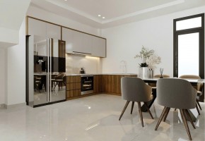 Thi công mẫu tủ bếp nhựa B39