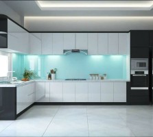Thi công mẫu tủ bếp nhựa B44