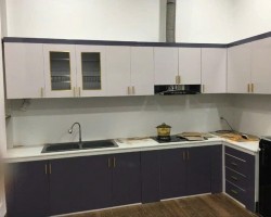 Thi công mẫu tủ bếp nhựa B48