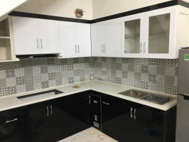 Thi công mẫu tủ bếp nhựa B63