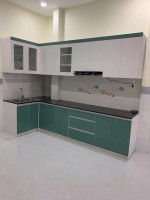 Thi công mẫu tủ bếp nhựa B68